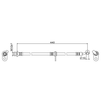 Flexible de frein avant gauche METZGER 4111847 pour HONDA CR-V 2.0 - 155cv