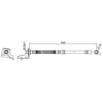 Flexible de frein avant gauche METZGER [4111865]