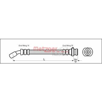 Flexible de frein METZGER OEM 462105F200
