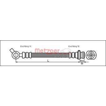 Flexible de frein METZGER OEM 4621001J11
