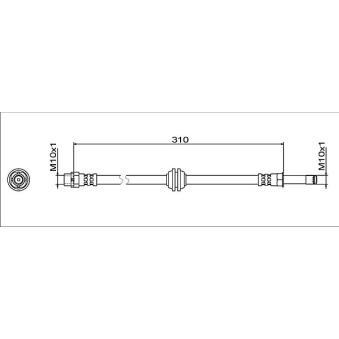 Flexible de frein METZGER 4112063 pour BMW Série 7 740 d. Ld xDrive - 320cv