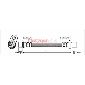 Flexible de frein METZGER [4112183]