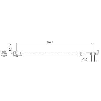 Flexible de frein METZGER 4112230 pour VOLKSWAGEN GOLF 2.0 - 141cv