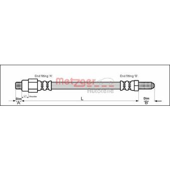 Flexible de frein METZGER [4113239]