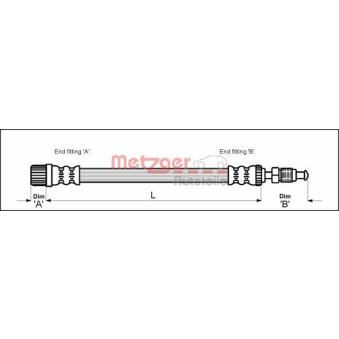 Flexible de frein METZGER OEM 480639