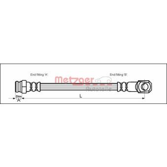 Flexible de frein METZGER OEM 6314280035