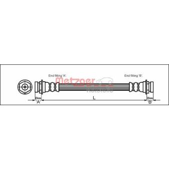 Flexible de frein METZGER OEM 17999810 Flexible de frein METZGER OEM 17999810