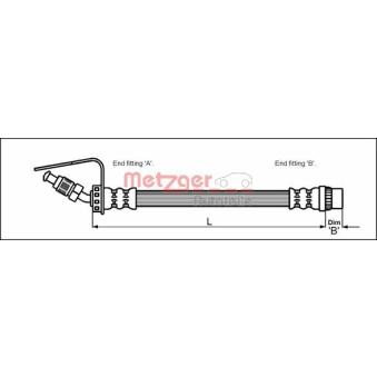 Flexible de frein METZGER OEM 9160432