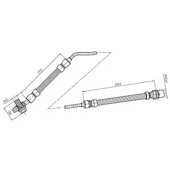 Flexible de frein METZGER 4116217 pour AUDI A4 4.6is - 347cv