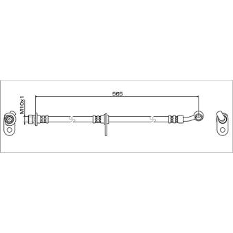 Flexible de frein avant gauche METZGER 4119373 pour MERCEDES-BENZ CLASSE V 1.4 i-VTEC - 99cv