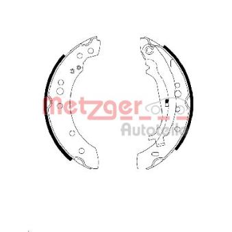 Jeu de mâchoires de frein METZGER OEM MN186120