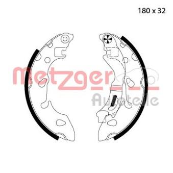 Jeu de mâchoires de frein METZGER OEM 1713757