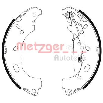 Jeu de mâchoires de frein METZGER OEM 1605358