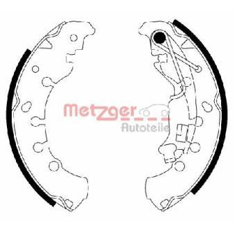 Jeu de mâchoires de frein METZGER OEM 77363855 Jeu de mâchoires de frein METZGER OEM 77363855