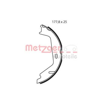 Jeu de mâchoires de frein, frein de stationnement METZGER OEM 8623138