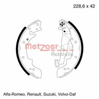 Jeu de mâchoires de frein METZGER OEM 6025170698