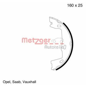 Jeu de mâchoires de frein, frein de stationnement METZGER MG 347