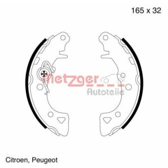 Jeu de mâchoires de frein METZGER OEM 4241E7
