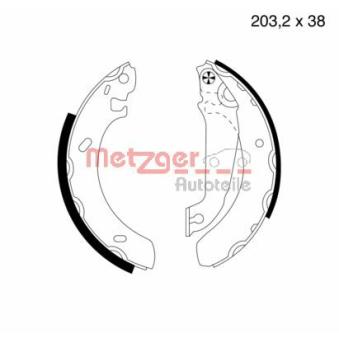 Jeu de mâchoires de frein METZGER OEM 6500944