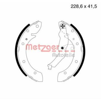 Jeu de mâchoires de frein METZGER OEM 34211160504