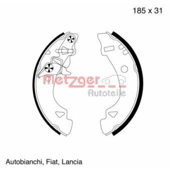 Jeu de mâchoires de frein METZGER OEM 9945640