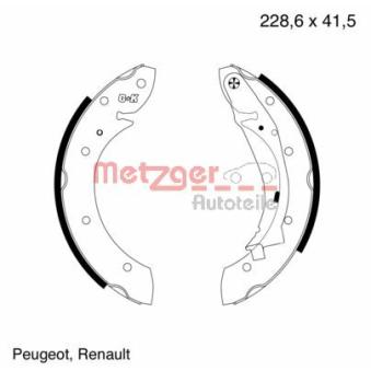 Jeu de mâchoires de frein METZGER OEM 6025370305