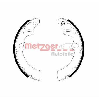 Jeu de mâchoires de frein METZGER OEM 5320076G20