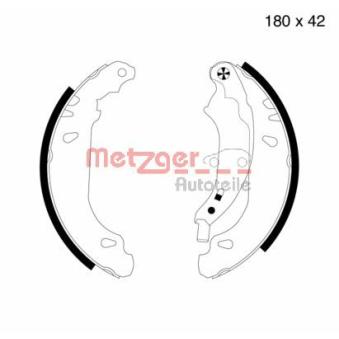 Jeu de mâchoires de frein METZGER OEM 7701205758
