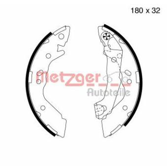 Jeu de mâchoires de frein METZGER OEM 5830502A01