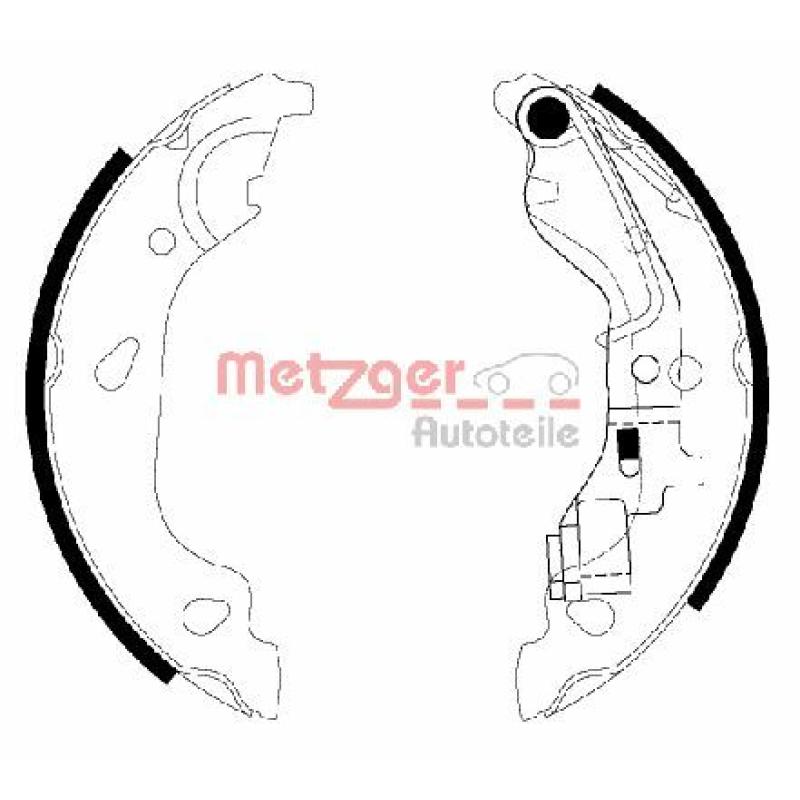Jeu de mâchoires de frein METZGER MG 738 - Visuel 2