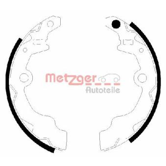 Jeu de mâchoires de frein METZGER OEM 5320070830