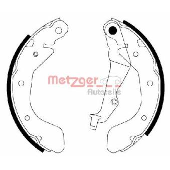 Jeu de mâchoires de frein METZGER OEM 93740252