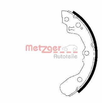 Jeu de mâchoires de frein METZGER OEM 58315FDA00