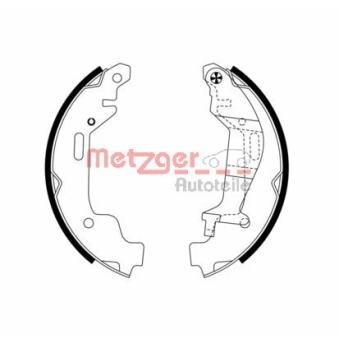 Jeu de mâchoires de frein METZGER OEM 4705128