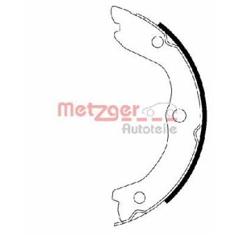 Jeu de mâchoires de frein METZGER OEM 440608H725