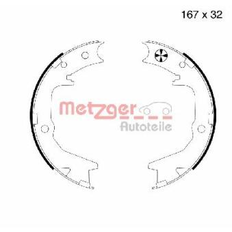 Jeu de mâchoires de frein, frein de stationnement METZGER OEM MN186303