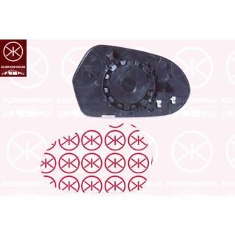 Verre de rétroviseur, rétroviseur extérieur KLOKKERHOLM 00321061