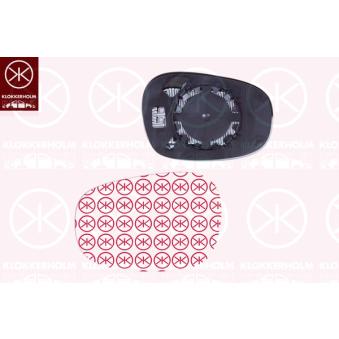 Verre de rétroviseur, rétroviseur extérieur KLOKKERHOLM [00621070]