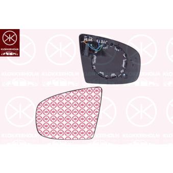 Verre de rétroviseur, rétroviseur extérieur KLOKKERHOLM 00961064