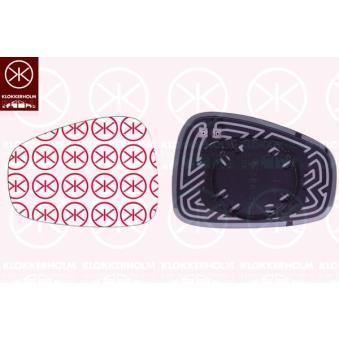 Verre de rétroviseur, rétroviseur extérieur KLOKKERHOLM 01111061