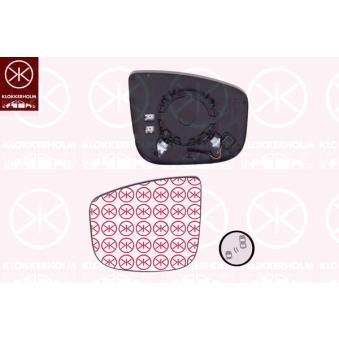 Verre de rétroviseur, rétroviseur extérieur KLOKKERHOLM 05541064