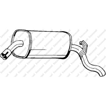 Silencieux arrière KLOKKERHOLM OEM 90444447