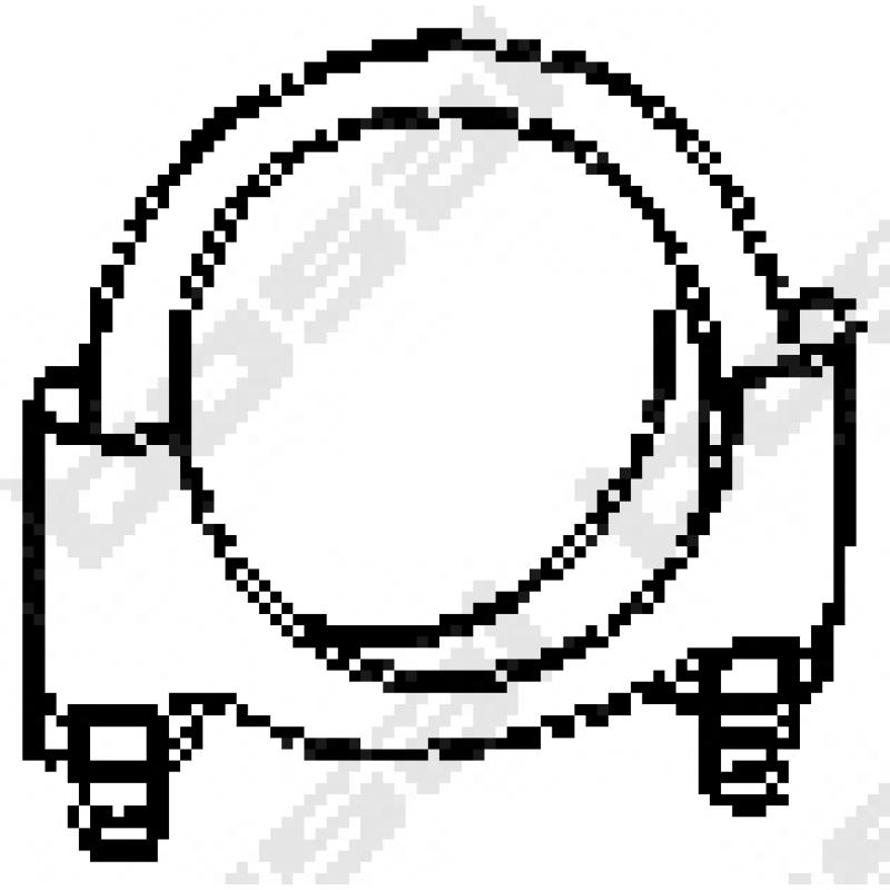 Pièce de serrage, échappement KLOKKERHOLM 250-258 - Visuel 1