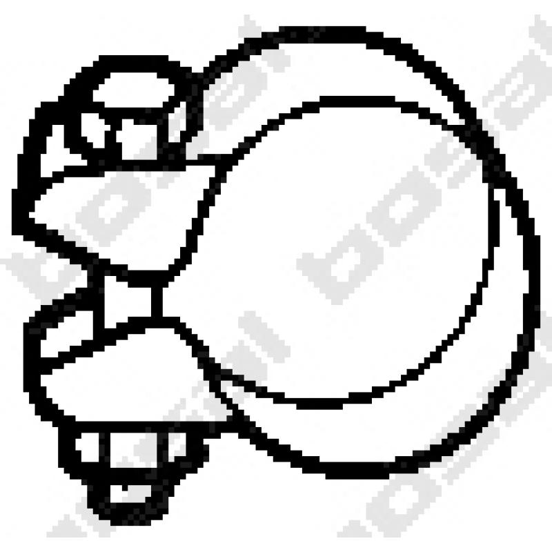 Pièce de serrage, échappement KLOKKERHOLM 250-354 - Visuel 1