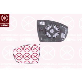 Verre de rétroviseur, rétroviseur extérieur KLOKKERHOLM 25351063