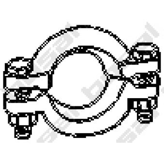 Pièce de serrage, échappement KLOKKERHOLM [254-702]