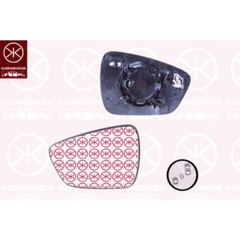 Verre de rétroviseur, rétroviseur extérieur KLOKKERHOLM [25771063]