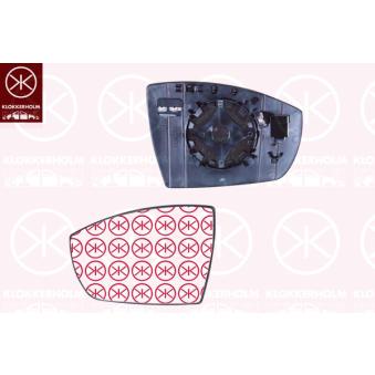 Verre de rétroviseur, rétroviseur extérieur KLOKKERHOLM 25791062