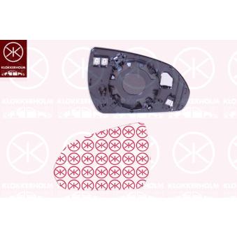 Verre de rétroviseur, rétroviseur extérieur KLOKKERHOLM 31371063