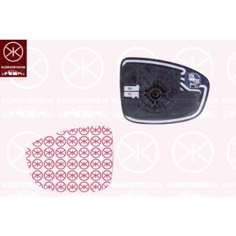 Verre de rétroviseur, rétroviseur extérieur KLOKKERHOLM 34811064